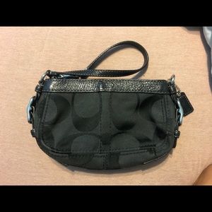Coach black wristlet